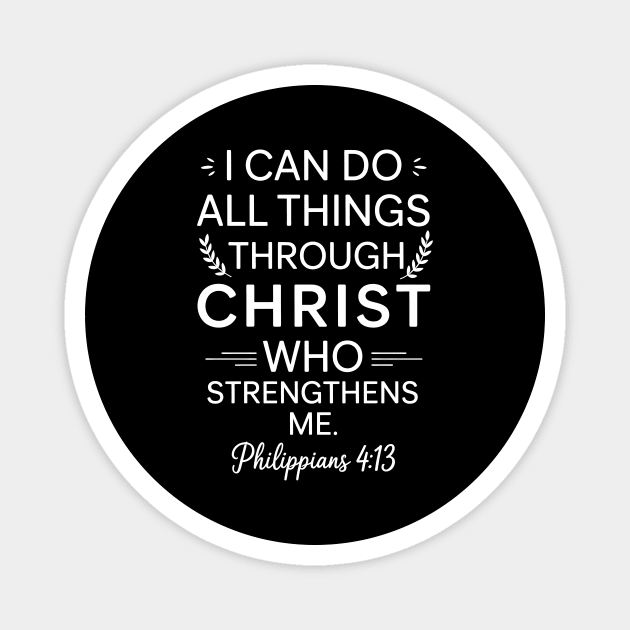 Bible Verse Philippians 4:13 Christian Magnet by Rachel's Store 6